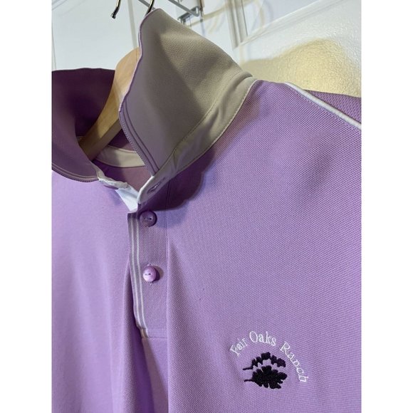 Cutter & Buck Polo Golf Dry Tech Men’s Sz XL Fair Oaks Ranch Purple Distress - Picture 8 of 10